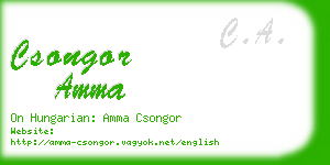 csongor amma business card